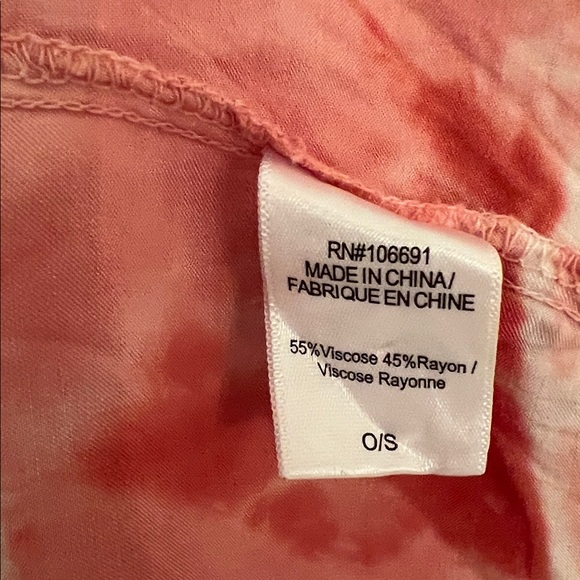 Young Fabulous & Broke Salmon and White Tie-Dye Kimono - Picture 9 of 10